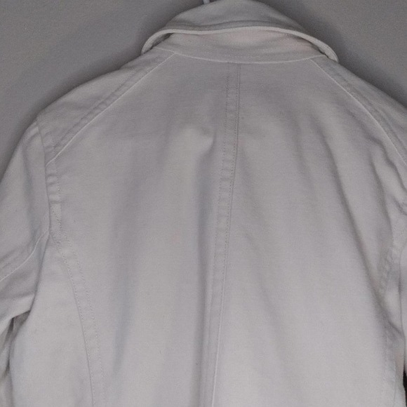 Vintage Gap Pea Coat Double Breasted Buckle Detail Front Pockets Soft Cream W M - Picture 15 of 15